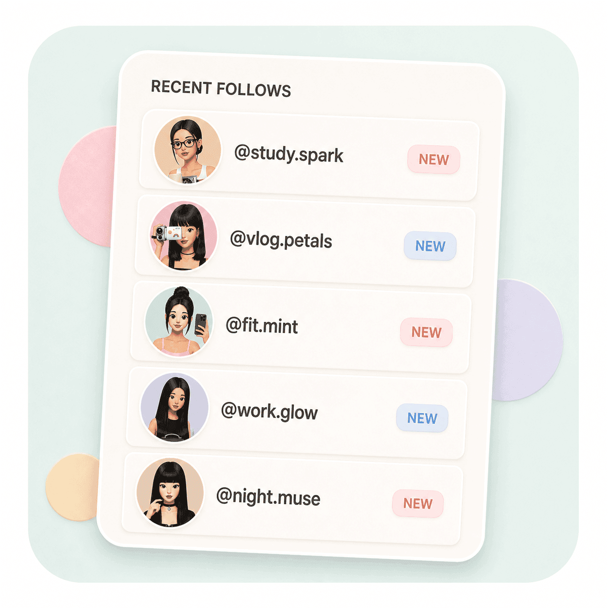 Recent Follow Tracker